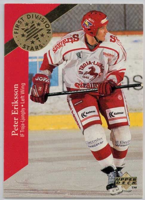 1995-96 Swedish Upper Deck 1st Division Stars #DS16 Peter Eriksson