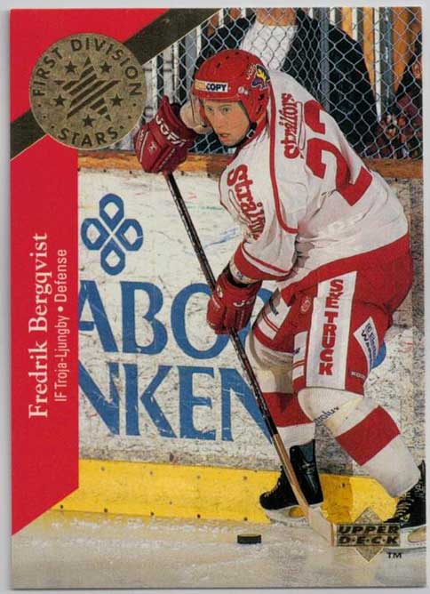 1995-96 Swedish Upper Deck 1st Division Stars #DS17 Fredrik Bergqvist