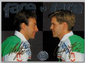 1995-96 Swedish Leaf Face to Face #11 M.Lööv/M.Hjälm