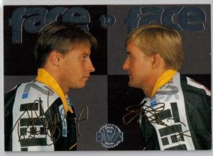 1995-96 Swedish Leaf Face to Face #12 A.Salomatin/F.Öberg