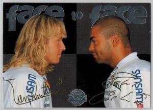 1995-96 Swedish Leaf Face to Face #13 P.Erickson/E.Knutsen