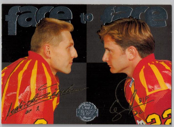 1995-96 Swedish Leaf Face to Face #2 B.Scerban/G.Parks