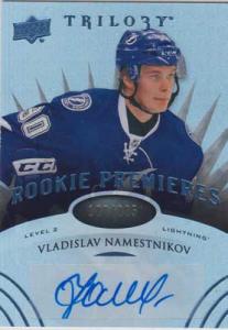 Vladislav Namestnikov 2014-15 Upper Deck Trilogy Radiant Blue #163 AU/225