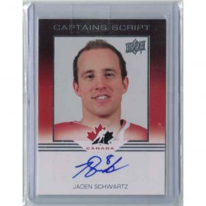 Jaden Schwartz 2013-14 Upper Deck Team Canada Captains #C28 Autograph C