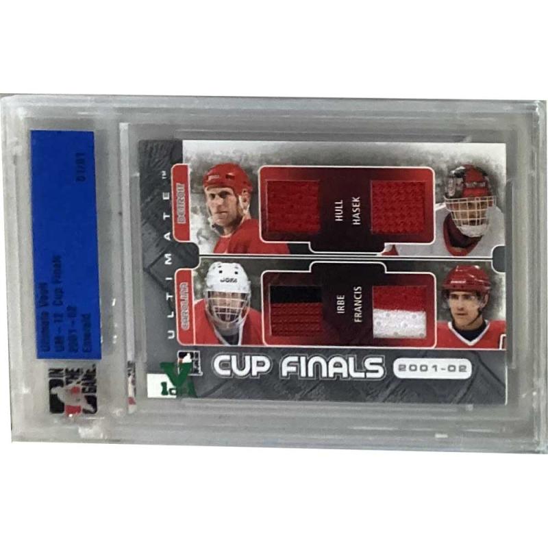 Dominik Hasek / Brett Hull / Arturs Irbe / Ron Francis 2012-13 ITG Ultimate Memorabilia Cup Finals Memorabilia #7 Vault 1/1