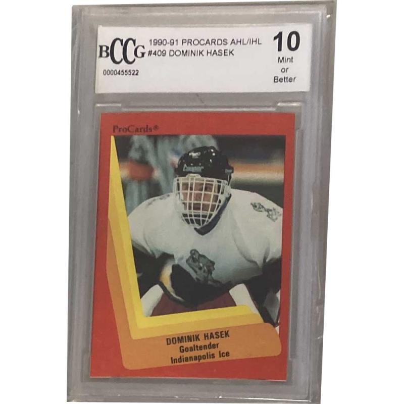 Dominik Hasek 1990-91 ProCards AHL/IHL #409 Graded BCCG 10 MINT