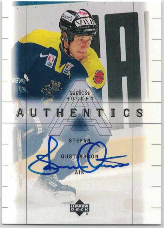 1999-00 Swedish Upper Deck SHL Signatures #01 Stefan Gustavsson Autograf AIK