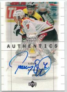 1999-00 Swedish Upper Deck SHL Signatures #18 Tommy Sjödin Autograf BIF Brynäs
