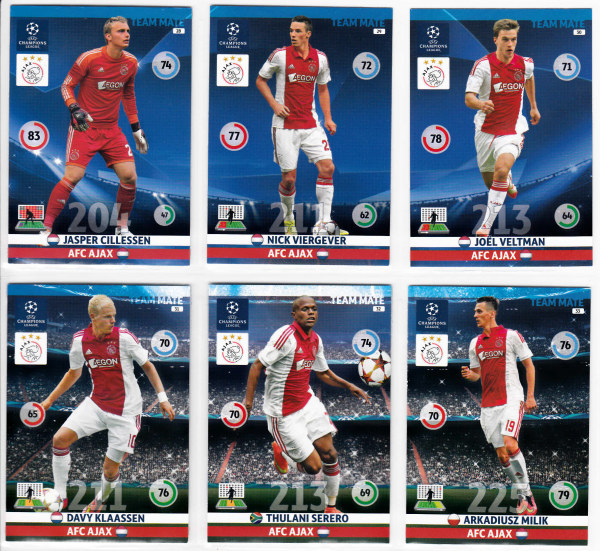 Teamset, 2014-15 Adrenalyn Champions League, AFC Ajax