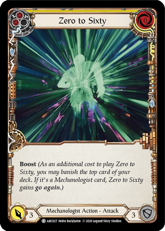 ARC027 - FAB - Arcane Rising Unlimited - Zero to Sixty (Yellow) - Common - FOIL