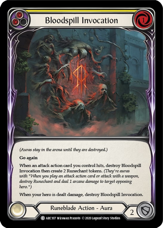 ARC107 - FAB - Arcane Rising Unlimited - Bloodspill Invocation (Yellow) - Common - FOIL
