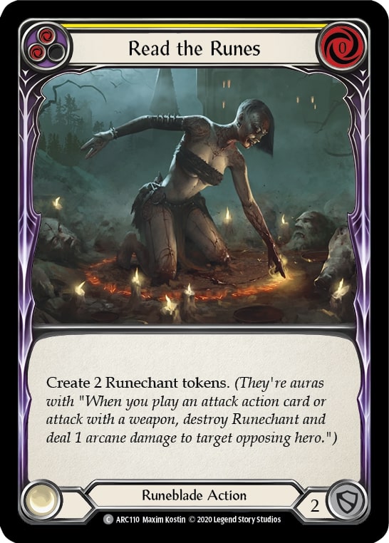 ARC110 - FAB - Arcane Rising Unlimited - Read the Runes (Yellow) - Common - FOIL