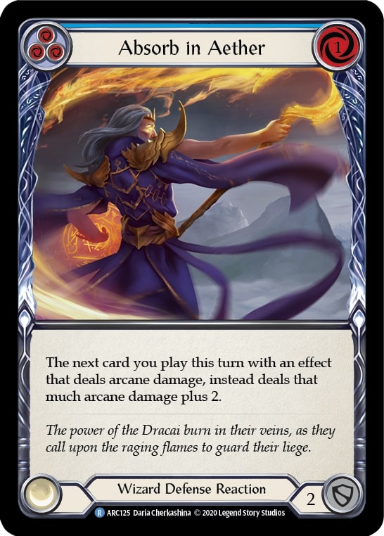 ARC125 - FAB - Arcane Rising Unlimited - Absorb in Aether (Blue) - Rare - FOIL