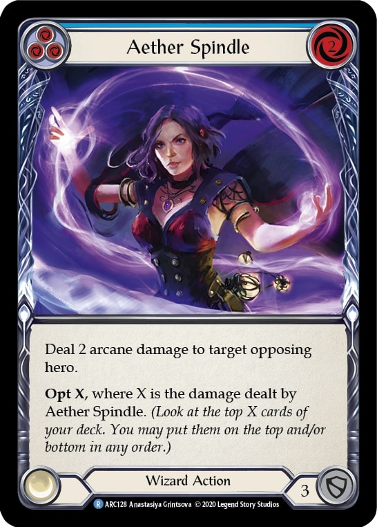 ARC128 - FAB - Arcane Rising Unlimited - Aether Spindle (Blue) - Rare