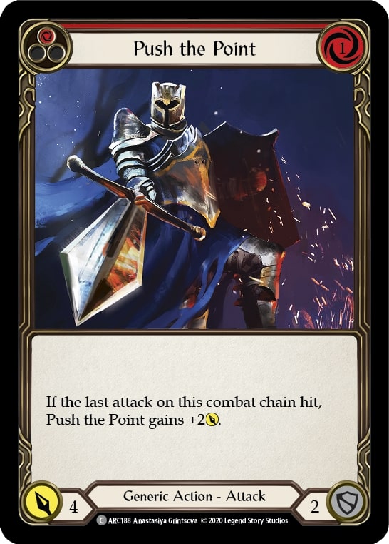 ARC188 - FAB - Arcane Rising Unlimited - Push the Point (Red) - Common - FOIL