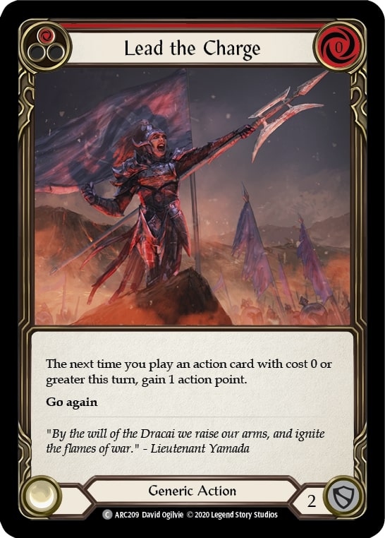 ARC209 - FAB - Arcane Rising Unlimited - Lead the Charge (Red) - Common - FOIL
