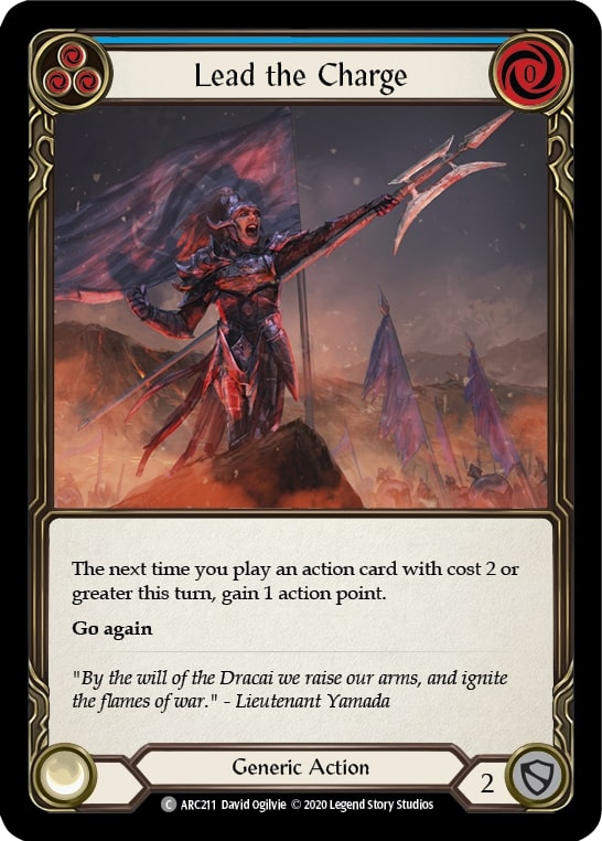 ARC211 - FAB - Arcane Rising Unlimited - Lead the Charge (Blue) - Common - FOIL