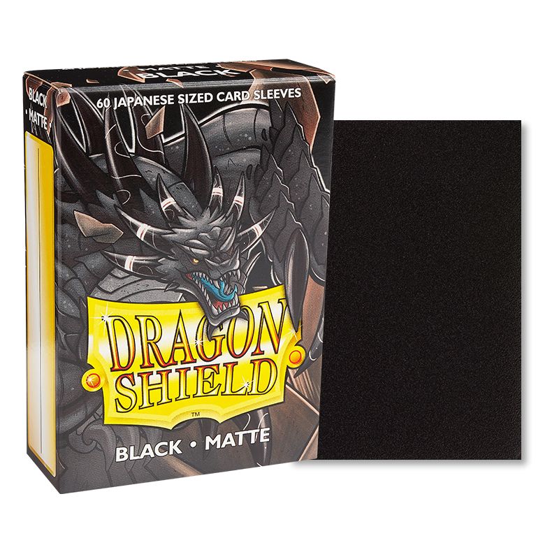 Japanese Dragon Shield Matte, 60 sleeves, Black (Yu-Gi-Oh)