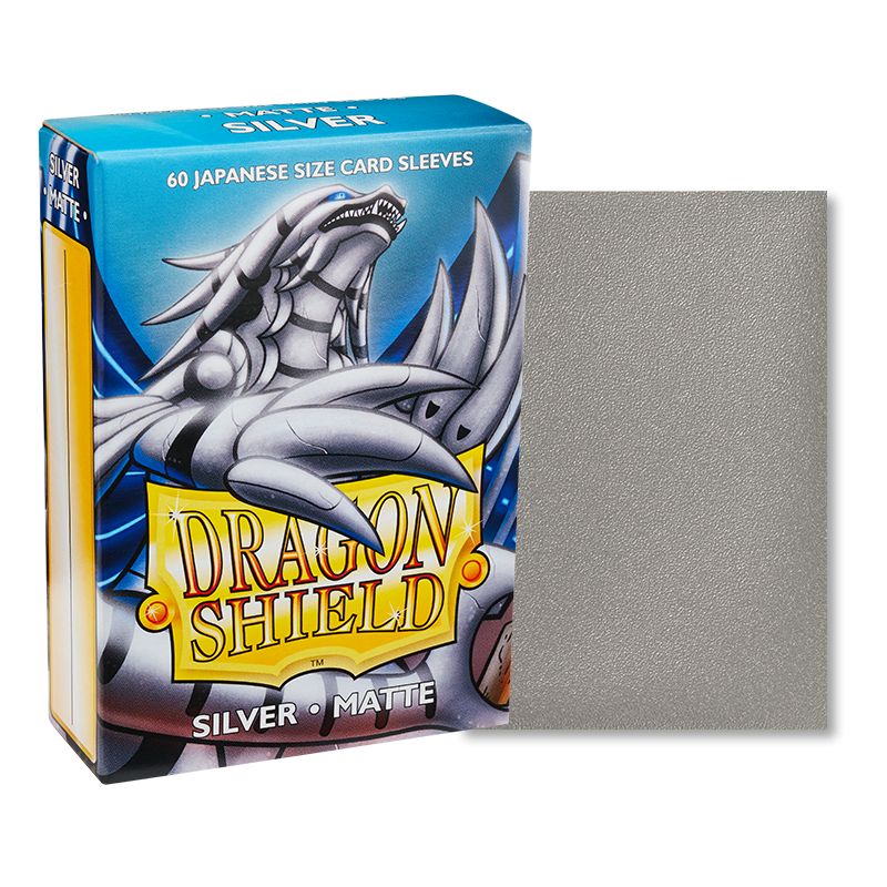 Japanese Dragon Shield Matte, 60 sleeves, Silver (Yu-Gi-Oh)