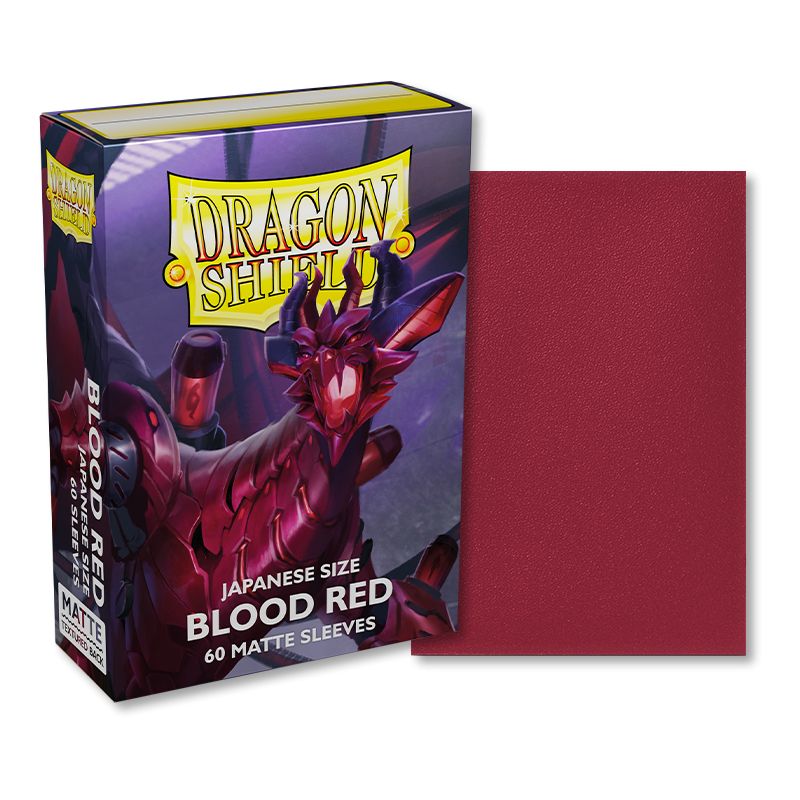 Japanese Dragon Shield Matte, 60 sleeves, Blood Red (Yu-Gi-Oh)