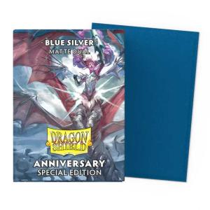 Dragon Shield Dual Matte Sleeves, 100ct, 25th Anniversary Special Edition [Cobalt & Silver]