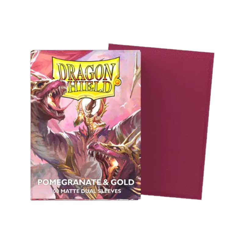 Dragon Shield Dual Matte, 100st, Pomegranate & Gold