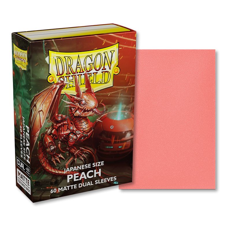 Japanese Dragon Shield Dual Matte, 60 sleeves, Peach (Yu-Gi-Oh)