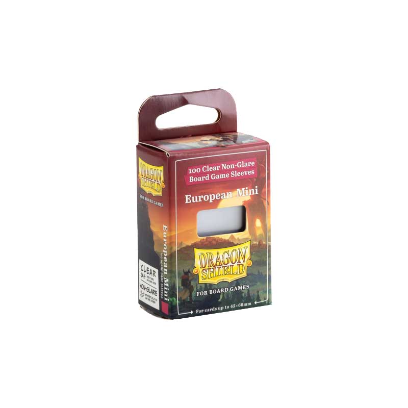 Dragon Shield - European Mini Board Game Sleeves - Clear/Non-Glare Dragon Shield - European Mini Board Game Sleeves - Clear/Non-Glare