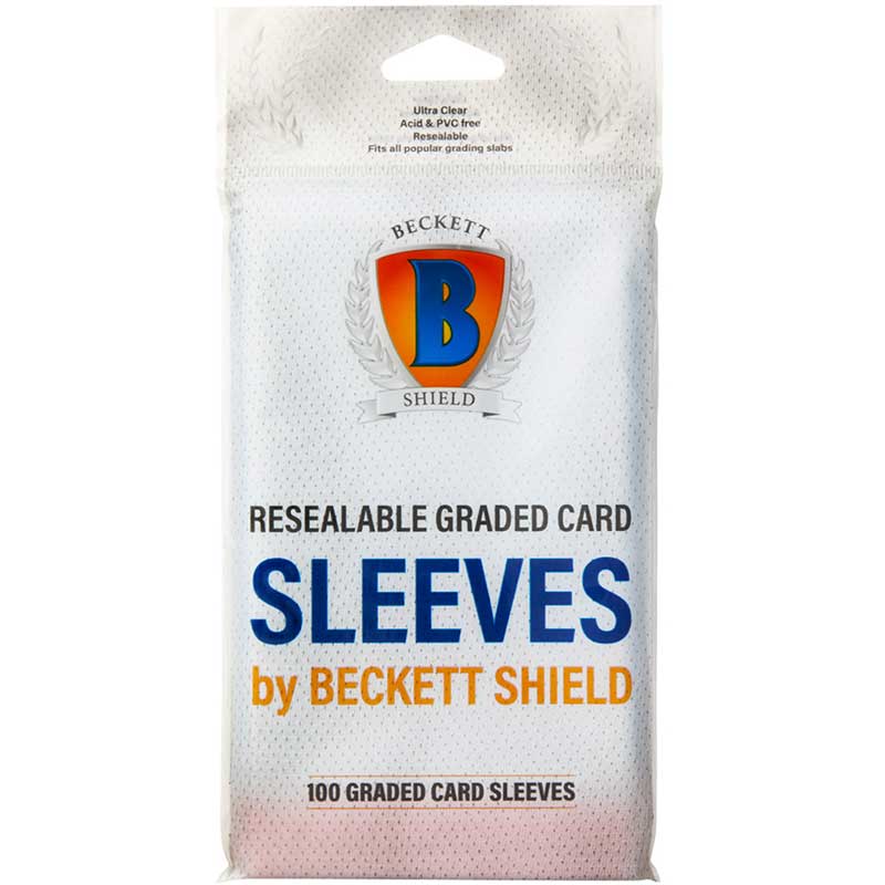 Beckett Shield Resealable Graded Card Sleeves (100 Sleeves)
