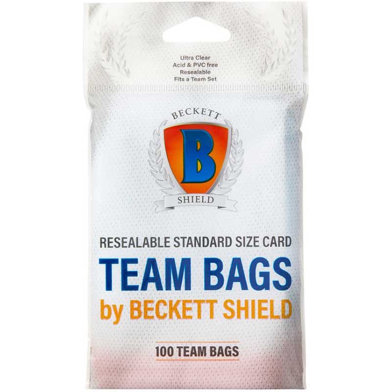 Beckett Shield Resealable Standard Size Card Team Bags (100 Team bags)