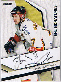 2009-10 SHL Signatures s.2 #13 Jan Sandström Luleå HC