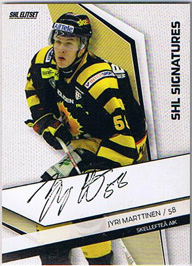 2009-10 SHL Signatures s.2 #18 Jyri Marttinen Skellefteå AIK