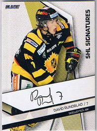 2009-10 SHL Signatures s.2 #17 David Rundblad Skellefteå AIK