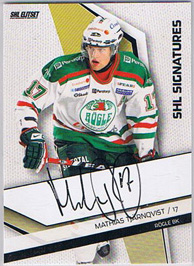 2009-10 SHL Signatures s.2 #16 Mathias Tjärnqvist Rögle BK