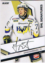 2009-10 SHL Signatures s.1 #09 Johan Davidsson HV71
