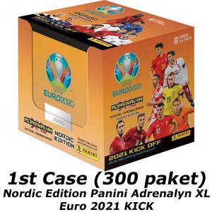 1 Case (300 packs), Nordic Edition Panini Adrenalyn XL Euro 2021 KICK OFF