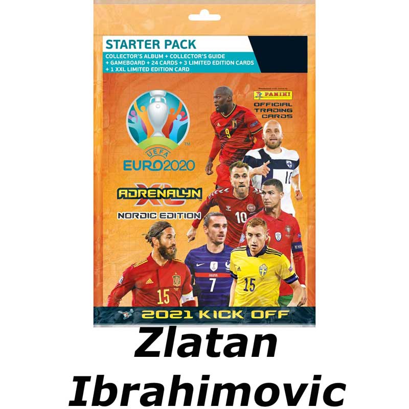 1st Mega Starter Pack ZLATAN IBRAHIMOVIC, Nordic Edition Panini Adrenalyn XL 2021 KICK OFF