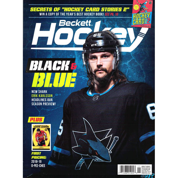 Beckett Hockey, #11 2018, November (Black & Blue, Erik Karlsson)
