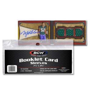 BCW - Horizontal Booklet Card Sleeves - 7 5/8" x 2 5/8" (19.37cm x 6.67cm) - 50 Sleeves
