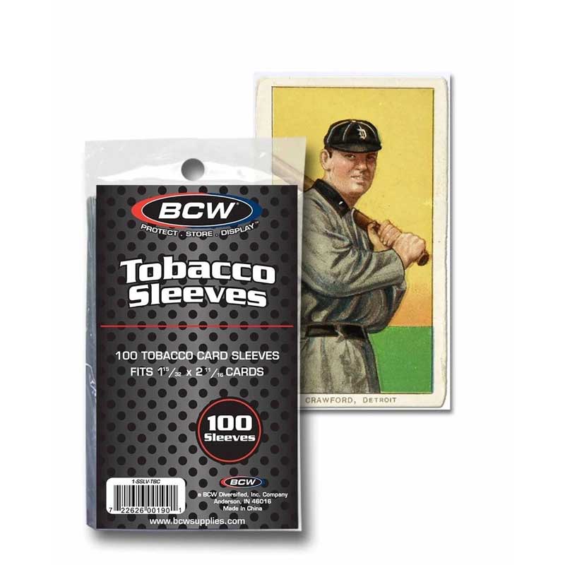 BCW - Tobacco Card Sleeves - 100 Sleeves for small cards