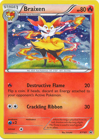 Pokemon Promo Cards, Braixen - XY161 - Holo Promo