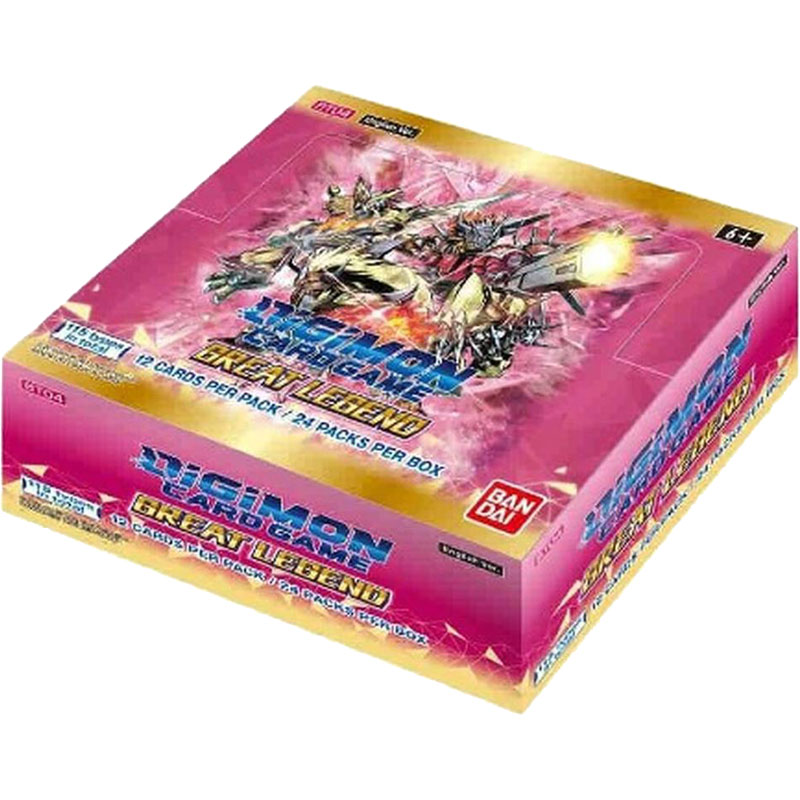 Digimon Card Game - Great Legend Booster Display BT04 (24 Packs) [+2 Dash Packs & 1 Power Up Pack]