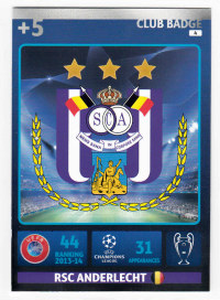 Club Badge, 2014-15 Adrenalyn Champions League, RSC Anderlecht