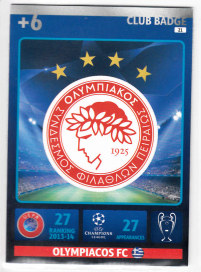 Club Badge, 2014-15 Adrenalyn Champions League, Olympiacos FC