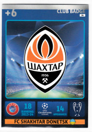 Club Badge, 2014-15 Adrenalyn Champions League, FC Shakhtar Donetsk