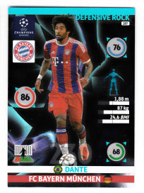 Defensive Rock, 2014-15 Adrenalyn Champions League, Dante