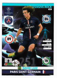 Defensive Rock, 2014-15 Adrenalyn Champions League, David Luiz