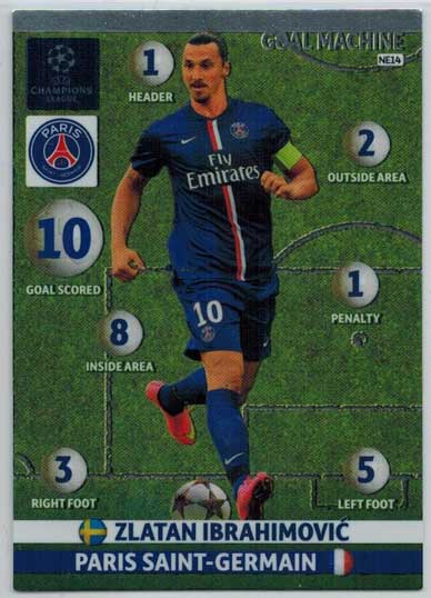 Goal Machine, 2014-15 Adrenalyn Champions League, Zlatan Ibrahimovic