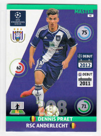 Master, 2014-15 Adrenalyn Champions League, Dennis Praet