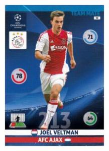 Team Mate, 2014-15 Adrenalyn Champions League, AFC Ajax, Joël Veltman